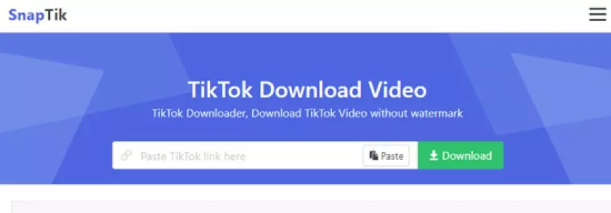 SnapTik - Free TikTok Downloader Without Watermark